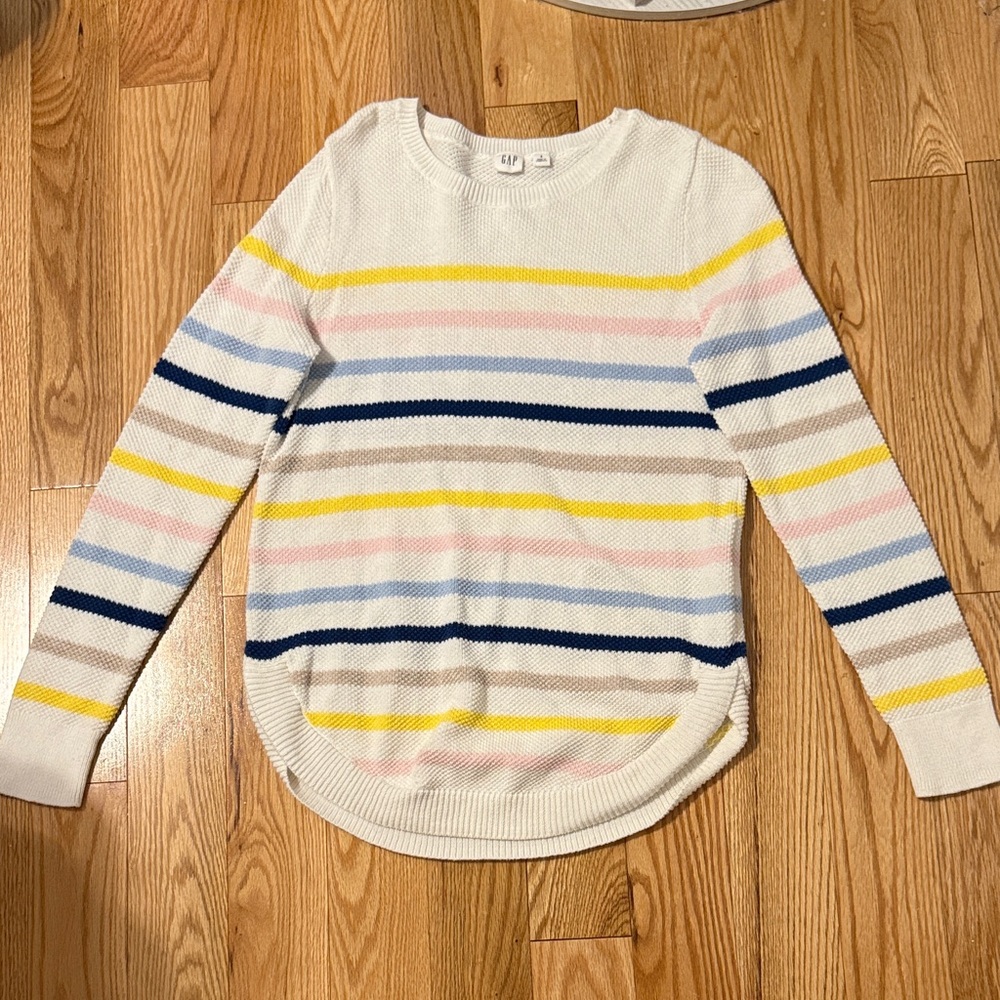 GAP Multicolor Striped Crew Neck Sweater
